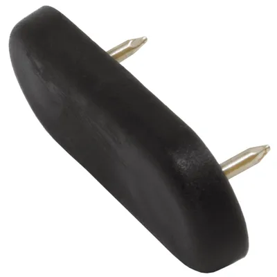 Produktbild von Adsamm® | 4 x Kunststoffgleiter mit Nagel | 18x44 mm | Schwarz | rechteckig | Möbelgleiter mit Stift in  von Adsamm®