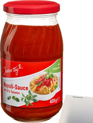 Produktbild von Jeden Tag Nudelsauce Napoli (420g Glas) + usy Block
