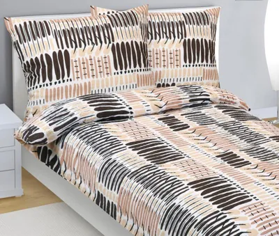 Produktbild von Kreppleinen - Braun,beige - 140x200, 70x90