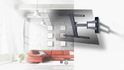 Produktbild von VCM Universal TV Wandhalterung 32-70 Zoll bis 30 kg | 20 Grad neigbar kippbar | 90 Grad schwenkbar | ausziehbar | VESA bis max. 600x400 | Halter Fernsehhalter Wasserwaage | Fernseh Halterung WS100 Slim