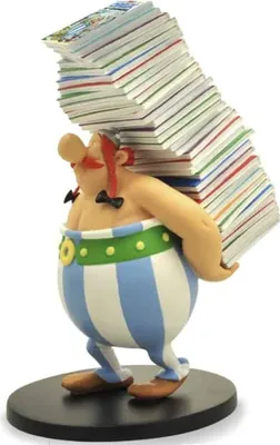 Zdjęcie produktu dla Figurka Asterix i Obelix - Obelix z komiksem 21 cm