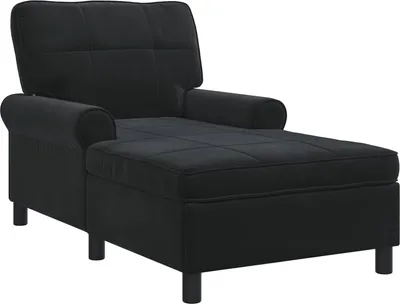 Produktbild von vidaXL Lounge-Liege mit Kissen Schwarz 91 x 157 x 91 cm Samt