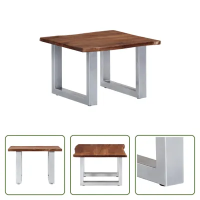 Obrázek produktu pro Konferenční stolek The Living Store s přírodními hranami 60 x 60 x 40 cm z masivního akáciového dřeva