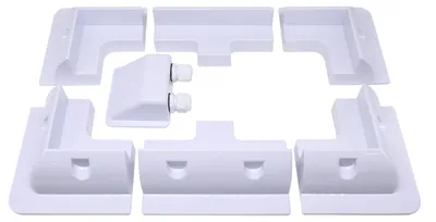 Solarpanel-Montageset 7-tlg., ABS-Kunststoff, für Wohnmobil, Caravan, Boot