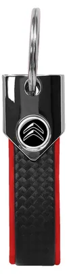Produktbild von Citroen Offizieller Holographie-Schlüsselanhänger, Carbon, Rot Logo Schwarz, Taglia unica