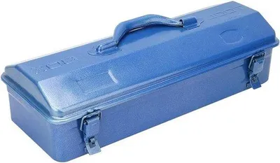 Zdjęcie produktu dla Wielofunkcyjna metalowa skrzynka narzędziowa o przenośnej konstrukcji, przeznaczona do przechowywania narzędzi.