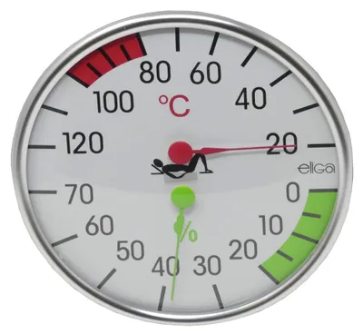 Produktbild von Eliga Klimamesser (Thermo- und Hygrometer), 128 mm, 386 g