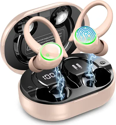 Produktbild von Bluetooth 5.4 Sport Kopfhörer mit HiFi Stereo, 50 Stunden Wireless In Ear Kopfhörer Geräuschunterdrückung ENC und 4 HD Mics, IP7 Wasserdicht