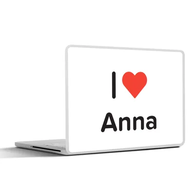Produktbild von MuchoWow® Laptop Aufkleber Sticker Cover Ich liebe - Anna - Mädchen 30x22 cm - Laptop-Sticker