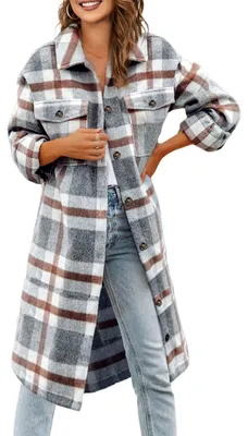 Productafbeelding van Oversized Flanellen Jas voor Dames