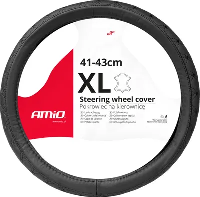 Produktbild von AMiO 03563 Lenkradbezug Ø41-43cm Schwarz Lenkradhülle