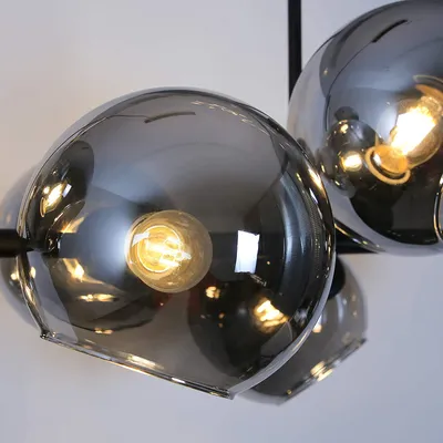 Produktbild von ZMH Glas Kugel von esstische 8-Flammige LED Hängeleuchte