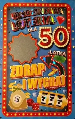 Obrázok produktu pre Darčeková karta k 50. narodeninám pre mužov – YEKU