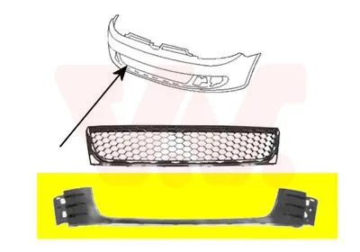 Produktbild von VAN WEZEL Lüftungsgitter Grill Stoßfänger für VW GOLF VI (5K1)
