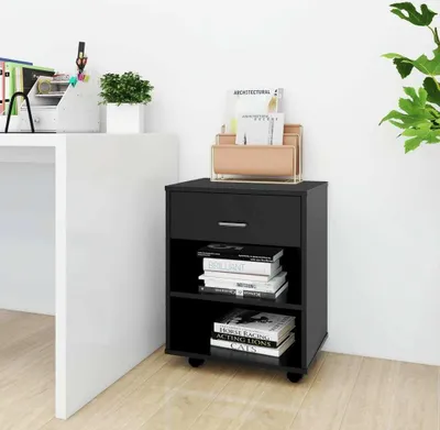 Produktbild von "im " Rollschrank Schwarz 46x36x59 cm Holzwerkstoff - Kommoden CC20811