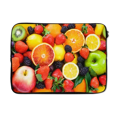 Produktbild von MuchoWow® Laptop Hülle 14 ZollErdbeere - Zitrone - Obst Laptoptasche - Laptoptasche - Stoßsicher - Schutzhaube