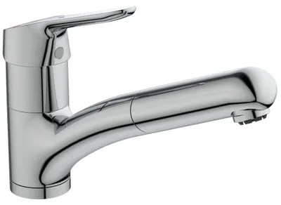 Productafbeelding van Ideal Standard keukenkraan Ceraflex voor laag druk, met BlueStart en een douchekop met één functie, uitlooplengte 211 mm, model BC144AA, chroom