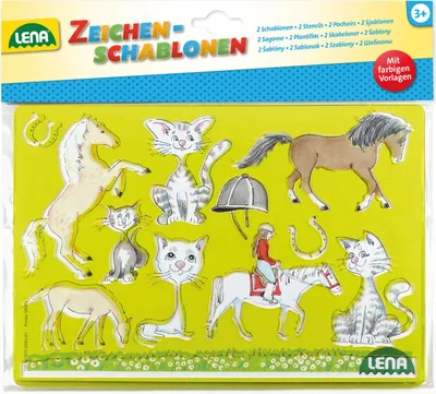 Produktbild von Lena 65767, Malschablone, Kinder, Mehrfarbig, Junge/Mädchen, 3 Jahr(e), 260 mm