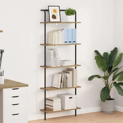 Image de Maison Exclusive - Étagère bibliothèque, 5 niveaux, 60 x 24 x 168 cm, en panneaux de particules