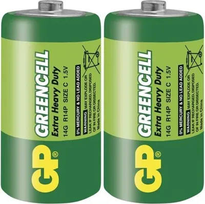 Obrázok produktu pre Zinkov batria GP Greencell C, R14, 1,5V, 2 ks