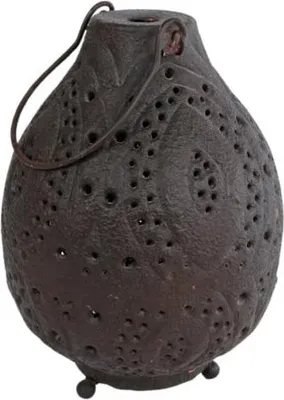 Image de Lanterne bohème bougie à chauffe-plat métal antique 15x15x21cm décoration