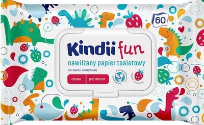 Obrázek produktu pro Kindii Fun Vlhčený toaletní papír pro děti (60ks), 104443