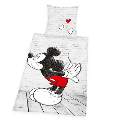 Produktbild von Renforcé-Bettwäsche 135 x 200/80 x 80, Mickey 135x200