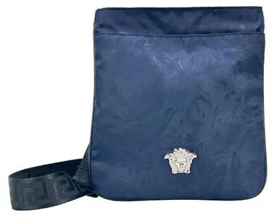 Image de Versace Medusa Flat jacquard marine, Méduse argentée