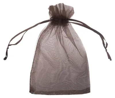 Produktbild von Geschenkbeutel Organza | 10 x 15 cm Braun 50 Stück