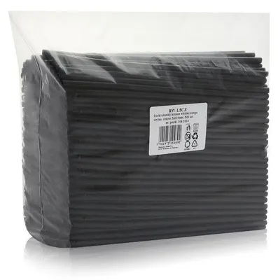 Produktbild von 2000 Mehrweg Plastik Trinkhalme / Strohhalme schwarz flexibel 21 cm Ø 5 mm