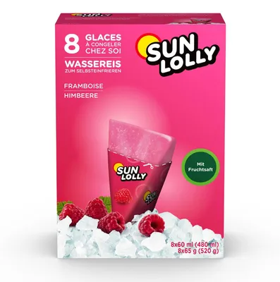 Obrázek produktu pro Sun Lolly vodní led ke zmrazení s malinovou příchutí 8s