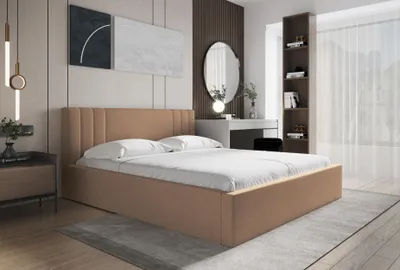 Image de AX LIVING Lit rembourré 180 x 200 Lit Flino Design Fonctionnalité TR04