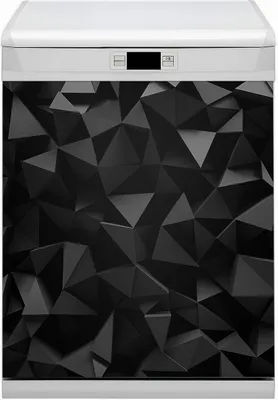 Produktbild von Küche Magnet für Spülmaschine  Abwaschbar 60x70 cm Geschirrspüle  - Abstraktion schwarz