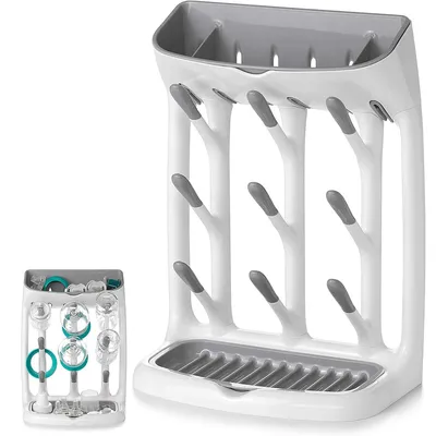 Produktbild von Abtropfgestell für Babyflaschen, weiß, tragbarer Tischtrockner, Babyprodukte