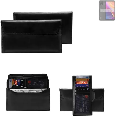 Produktbild von K-S-Trade Handy Hülle kompatibel mit TCL 501 Schutz Hülle Tasche Schutz Case Handytasche Kunstleder schwarz, 1x