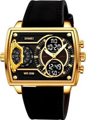 Zdjęcie produktu dla Zegarek SKMEI MA-35255 - Elegancja w Czerni i Złocie KP35255
