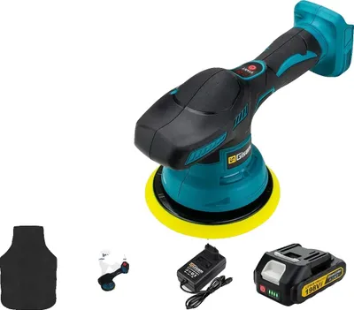 Zdjęcie produktu dla Polerka samochodowa, regulowana prędkość, kompatybilna z akumulatorami litowymi 18 V, 1 akumulator
