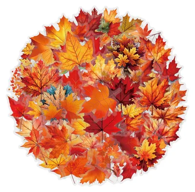 60 Ahornblatt-Aufkleber, selbstklebend, Herbstblätter