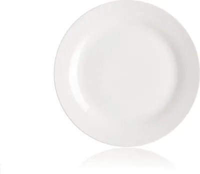 Produktbild von Porzellanteller Flach 26,5cm Weiß Mikrowellenfest