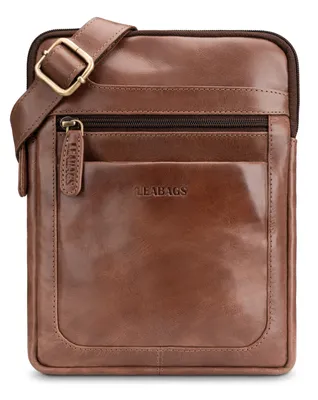 Produktbild von LEABAGS Detroit Leder-Umhängetasche I Kleine Umhängetasche aus echtem Büffel-Leder im Vintage Look I - Gut