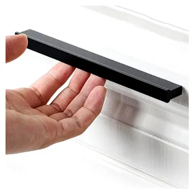 Produktbild von Schwarze Schrankgriffe, 10 Stück Möbelgriffe 128 mm aus Aluminiumlegierung mit Schrauben für Küchenmöbel, Schubladen und Kommoden