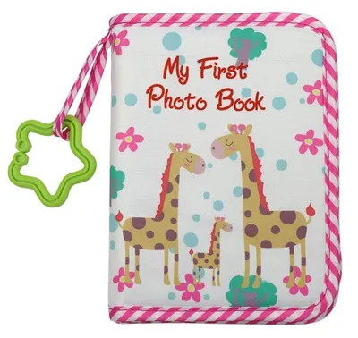 Productafbeelding van Babyfotoalbum, zacht rood, 5,5 x 6 inch, geschikt voor 17 foto's, met sterrenmotief