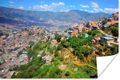 Produktbild von MuchoWow® Poster Blick über Medellín und seine Berge in Kolumbien 60x40 cm - Schlafzimmerdekoration