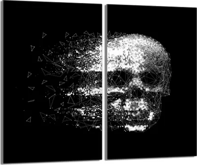 Produktbild von Glasherdplattenschutz 2x30x52 Totenkopf