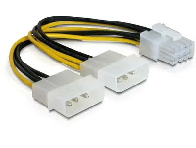 Obrázok produktu pre DELOCK Stromkabel 2x Molex 4pin St -> PCI Express 8pin inter
