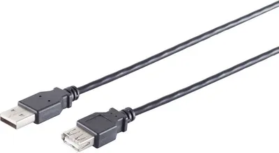 Produktbild von USB High Speed 2.0 Verlängerung, A/A Buchse, USB 2.0, schwarz, 5m