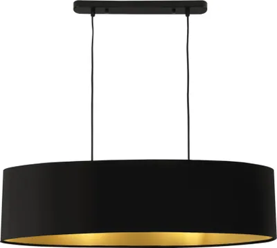 Produktbild von Design Hängeleuchte Pendelleuchte 2-flammig Hängelampe Leuchte Stoff [lux.pro]