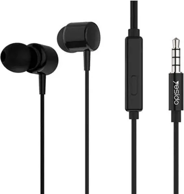 Obrázok produktu pre Yesido Sluchadlá YH16 - Káblové Stereo 3.5mm Čierne KP36338