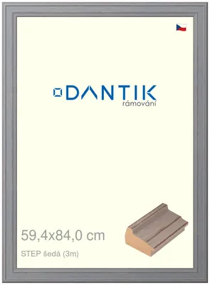 Obrázok produktu pre Rám DANTIK 59,4x84 | STEP šedá (Plexi Clear)
