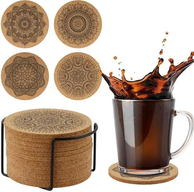 Immagine prodotto di Sottopentola resistenti al calore, 12 pezzi, rotondi, riutilizzabili, 10x10 cm
